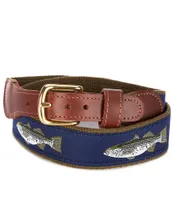 Class Club Boys Striped Bass Twill Belt