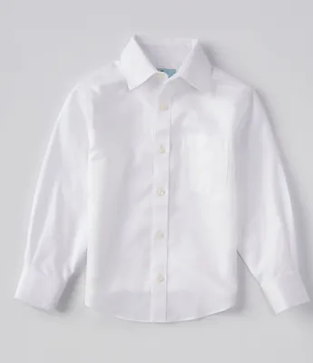 Class Club Little Boys 2T-7 Long-Sleeve Herringbone Shirt
