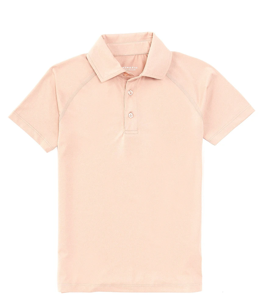 Class Club Kinetic Big Boys 8-20 Short Sleeve Marled Performance Polo Shirt