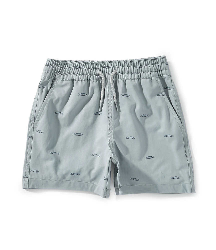 Class Club Little Boys 2T-6 Trout Print Synthetic Shorts