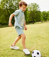 Class Club Little Boys 2T-6 Trout Print Synthetic Shorts