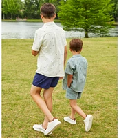 Class Club Little Boys 2T-6 Trout Print Synthetic Shorts