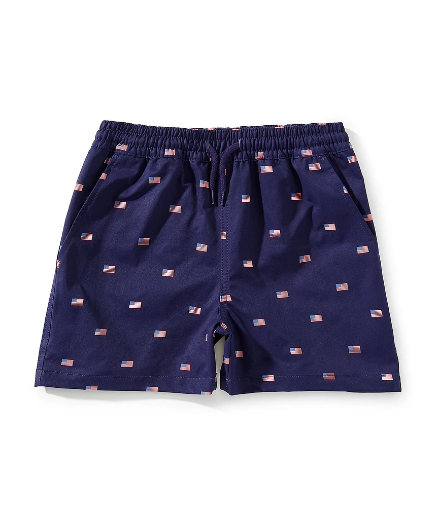 Class Club Little Boys 2T-7 American Flag Print Shorts