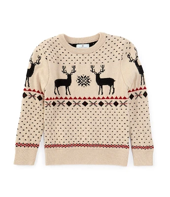 Class Club Little Boys 2T-7 Deer Fair Isle Sweater