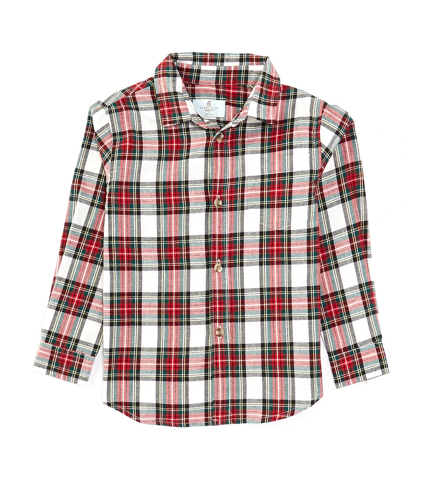 Class Club Little Boys 2T-7 Light Plaid Sport Shirt