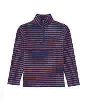 Class Club Little Boys 2T-7 Long Sleeve Quarter-Zip Stripe Pullover