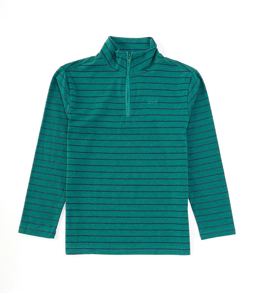 Class Club Little Boys 2T-7 Long Sleeve Quarter-Zip Stripe Pullover