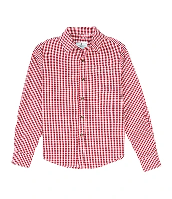 Class Club Little Boys 2T-7 Long Sleeve Gingham Sport Shirt