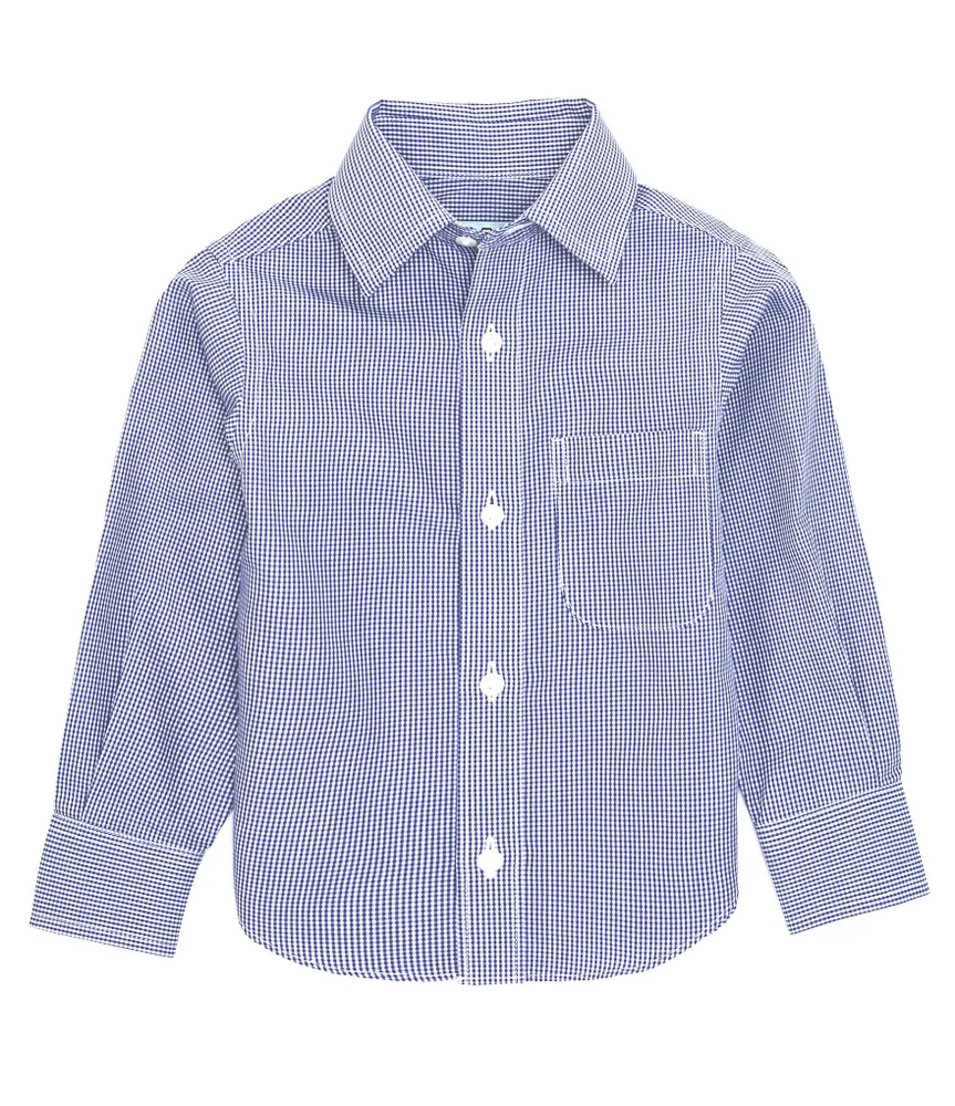 Class Club Little Boys 2T-7 Long Sleeve Non-Iron Gingham Dress Shirt