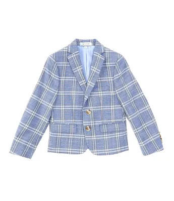 Class Club Little Boys 2T-7 Long Sleeve Plaid Dress Jacket