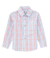 Class Club Little Boys 2T-7 Long Sleeve Plaid Sport Shirt