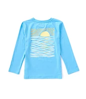 Class Club Little Boys 2T-7 Long Sleeve Sunset Screen Print Rashguard