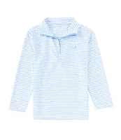 Class Club Little Boys 2T-7 Long Sleeve Synthetic Stripe 1/4 Zip Pullover