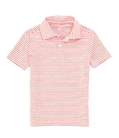 Class Club Little Boys 2T-7 Short Sleeve Heather Feeder Stripe Synthetic Polo Shirt