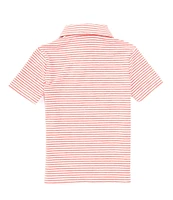 Class Club Little Boys 2T-7 Short Sleeve Heather Feeder Stripe Synthetic Polo Shirt