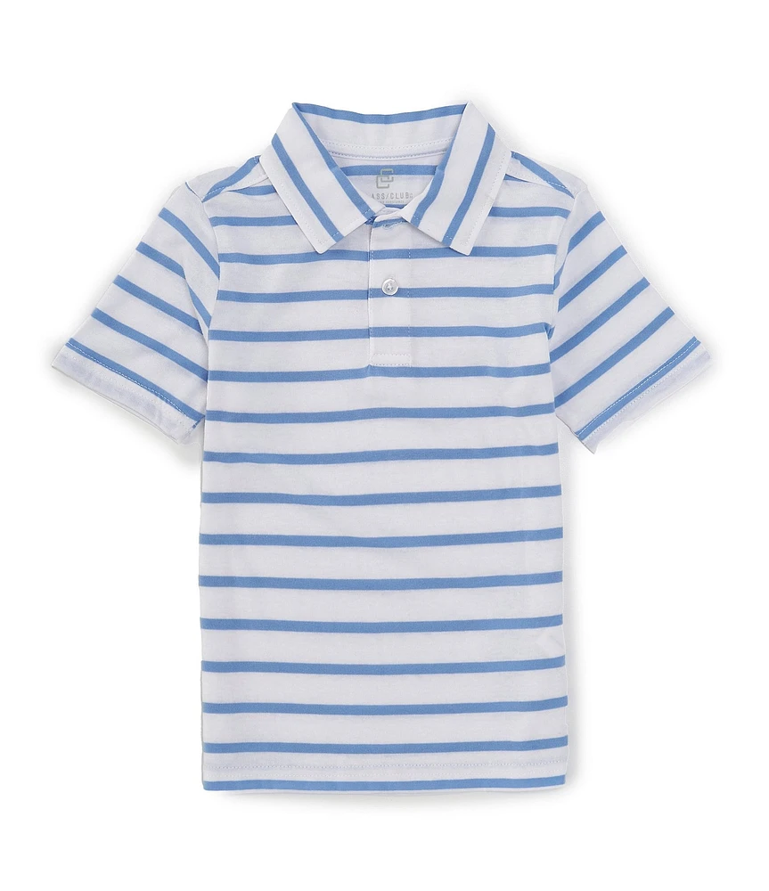 Class Club Little Boys 2T-7 Short Sleeve Jersey Striped Polo Shirt