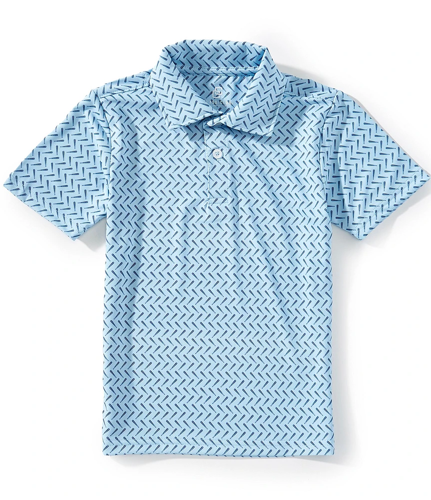 Class Club Little Boys 2T-7 Short Sleeve Synthetic Baseball Bat Print Polo Shirt