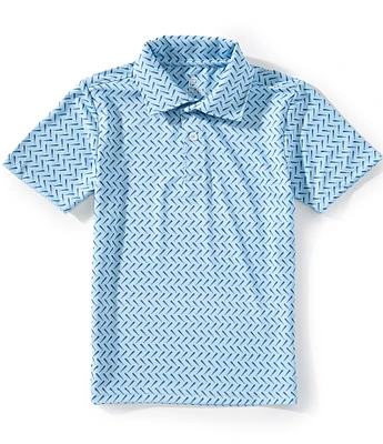 Class Club Little Boys 2T-7 Short Sleeve Synthetic Baseball Bat Print Polo Shirt