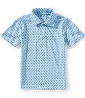 Class Club Little Boys 2T-7 Short Sleeve Synthetic Baseball Bat Print Polo Shirt