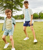 Class Club Little Boys 2T-7 Stacked Fish Graphic T-Shirt