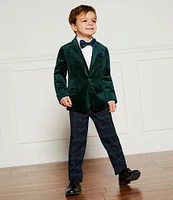 Class Club Little Boys 2T-7 Velvet Plaid Suit Set