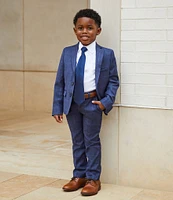 Class Club Little Boys 2T-7 Window Pane Dress Pants