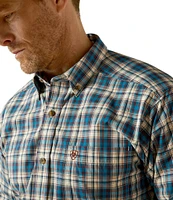 Classic Fit Parrin Long Sleeve Pro Series Plaid Woven Shirt