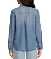 Cloth & Stone Collared Long Sleeve Button Front Lyocell Shirt