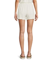 Cloth & Stone Drawcord Knit Stripe Print Mid Rise Coordinating Shorts
