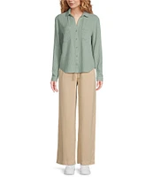 Cloth & Stone Drawcord Wide Leg Pants