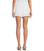 Cloth & Stone Flowy Eyelet Hem Coordinating Drawstring Shorts