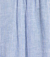 Cloth & Stone Linen Blend Mandarin Collar Short Sleeve Stripe Coordinating Top