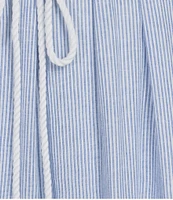 Cloth & Stone Stripe Linen Blend Braided Belt Tie Maxi Dress