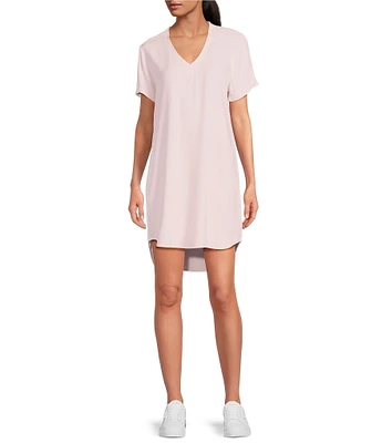 Cloth & Stone V-Neck Short Sleeve Tee Dress