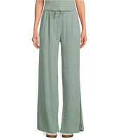 Cloth & Stone Woven Crinkle High Rise Wide Leg Pants