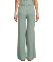 Cloth & Stone Woven Crinkle High Rise Wide Leg Pants