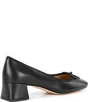 COACH Ava Leather Ballet Bow Pumps