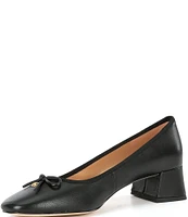 COACH Ava Leather Ballet Bow Pumps