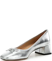 COACH Ava Leather Ballet Bow Pumps