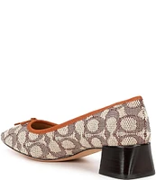 COACH Ava Signature Jacquard Ballet Bow Pumps