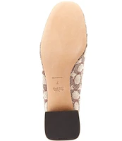 COACH Ava Signature Jacquard Ballet Bow Pumps