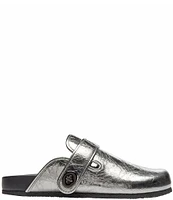 COACH Blake Crinkle Metallic Leather Mule Clogs