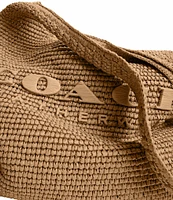 COACH Brooklyn 39 Straw Shoulder Hobo Bag