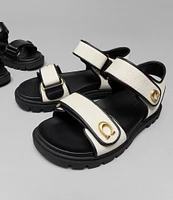 COACH Brynn Canvas Banded Sandals