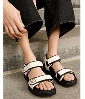 COACH Brynn Canvas Banded Sandals