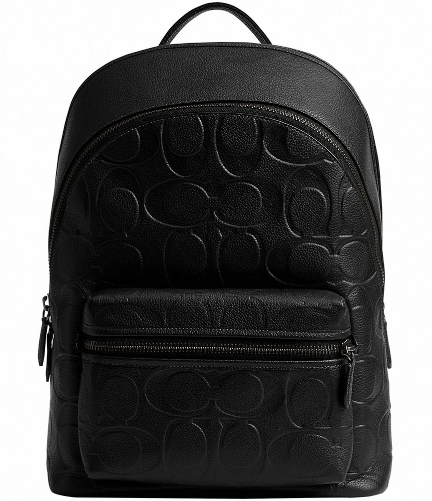 COACH Charter Max Signature Leather Backpack