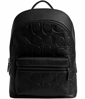 COACH Charter Max Signature Leather Backpack