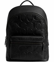 COACH Charter Max Signature Leather Backpack