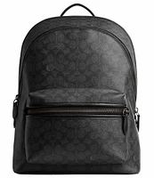 COACH Charter Signature Coated Canvas/Refined Calfskin Leather Backpack