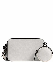 COACH Charter Signature Coated Canvas/Refined Calfskin Leather Slim Crossbody Bag